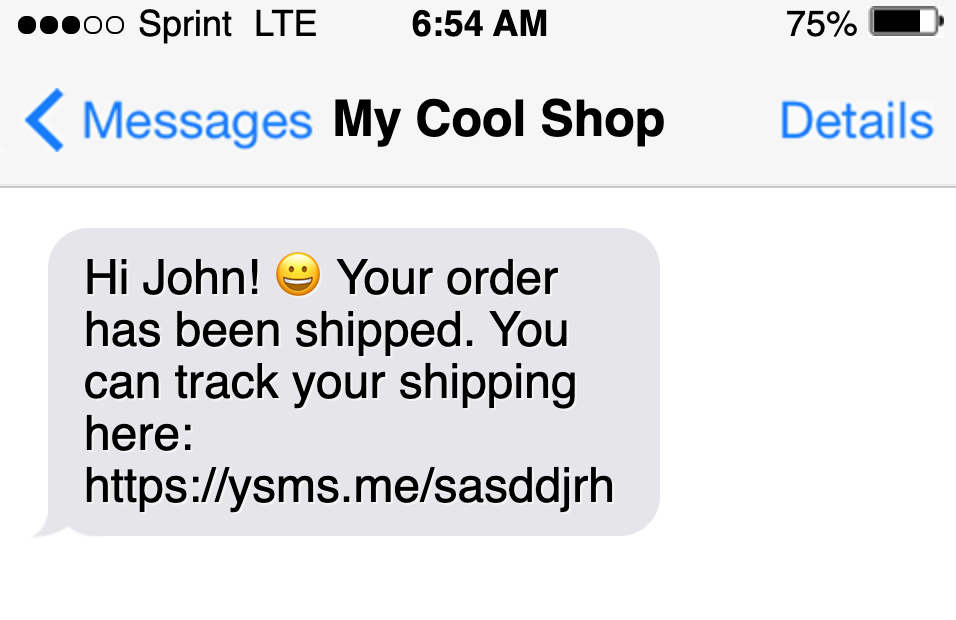 Shipping notification